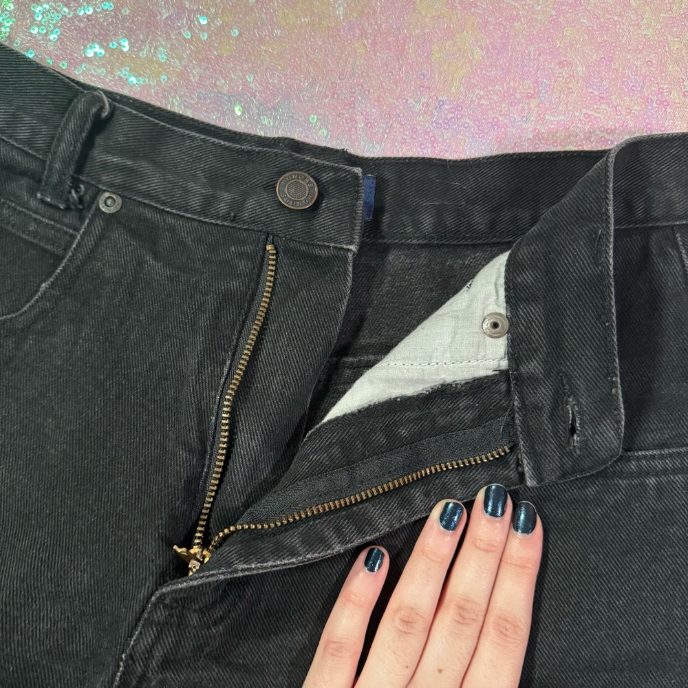 Honors Black Denim High-Waisted Mom Shorts ★彡 - Picture 3 of 6